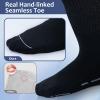 Revosoxs Extra Width Socks for Swollen Feet-2 Pairs Bamboo Viscose Wide Diabetic Non Slip Hospital Socks for Women Men 7-9 9-11 10-13(2 Pairs Navy) view 3