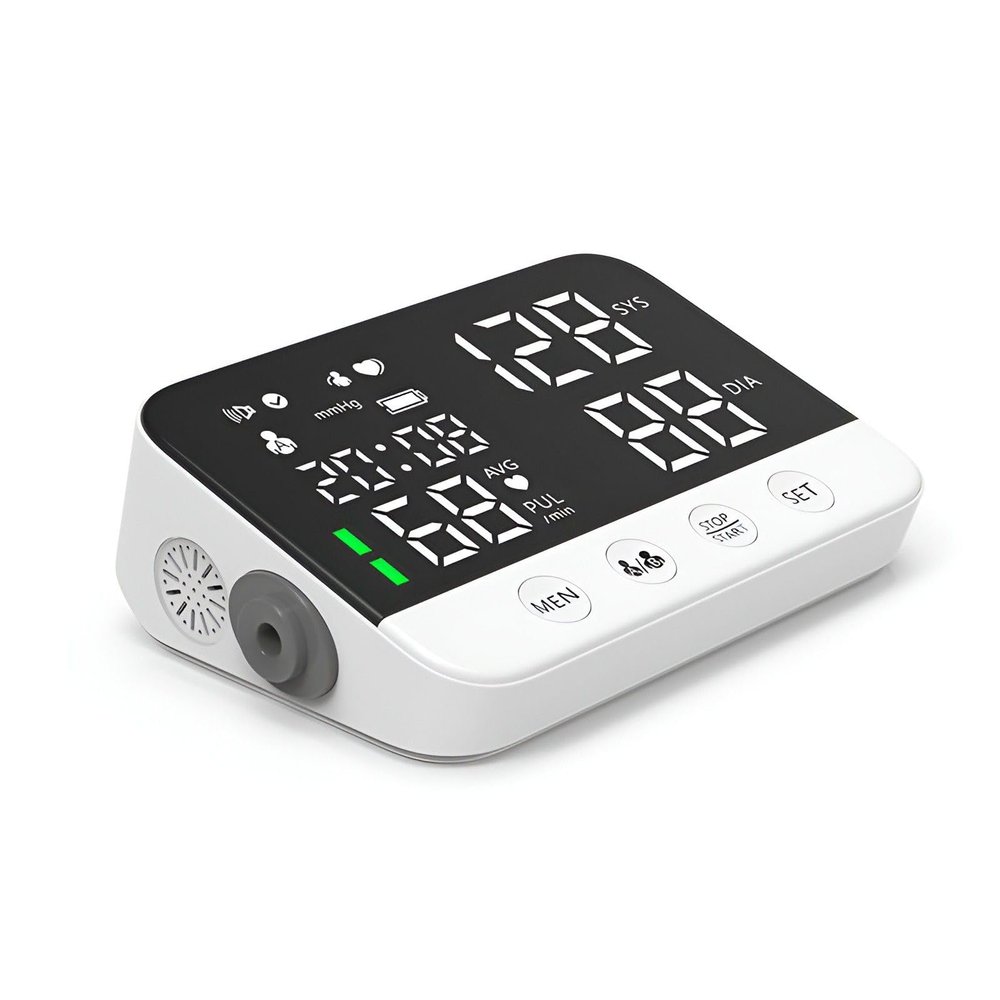 Rechargeable Blood Pressure Monitor Upper Arm, Electric Tensiometer, BP Machine, 22-32 CM Adjustable Cuff, Irregular-Heart-Beat Alert, Automatic Digital Sphygmomanometer for Home Use