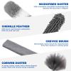 9Pcs Dusters for Cleaning Kit, Extendable Microfiber Duster Tools with 100" Long Pole, Retractable Gap Bendable Dust Cleaner, Reusable Washable Cleaning Supplie for Ceiling Fan Furniture Cars and Home view 3