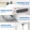 9Pcs Dusters for Cleaning Kit, Extendable Microfiber Duster Tools with 100" Long Pole, Retractable Gap Bendable Dust Cleaner, Reusable Washable Cleaning Supplie for Ceiling Fan Furniture Cars and Home view 4