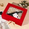 PLINJOY Red Extra Large Gift Box for Presents with Ribbon 16.5x13x5.3 Inches Clear Gift Box with Window Magnetic Closure Gift Boxes with Lids view 2
