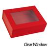 PLINJOY Red Extra Large Gift Box for Presents with Ribbon 16.5x13x5.3 Inches Clear Gift Box with Window Magnetic Closure Gift Boxes with Lids view 4
