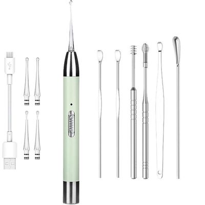 Ear Wax Removal Tools with Light: Ear Cleaner Kit-Ear Scope with Light, Ear Tweezers with LED Light for Adults Kids - Built-in USB Ear Wax Remover with Storage Box