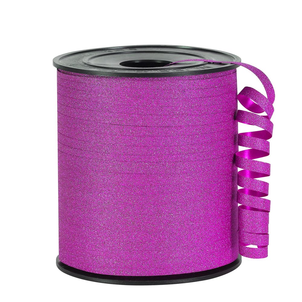Shiny Purple Ribbon,3/16 inch X 250 Yard Glitter Purple Curling Ribbon for Gift Wrapping, Birthday, Valentines, Shower, Bows, Florists Crafting