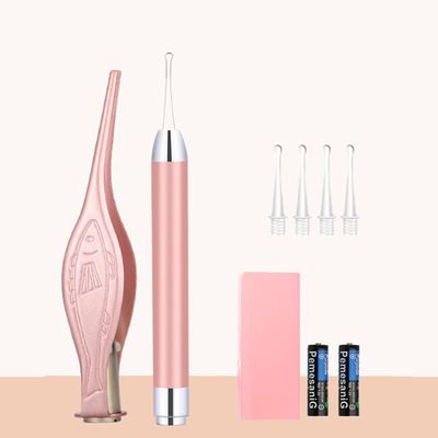 7Pcs Ear Wax Removal Tool with Light: Ear Cleaner Kit-Ear Scope with Stainless Steel 360 Spiral, Earwax Spoon Digger & Ear Tweezers with LED Light for Adults Kids - Ear Wax Remover with Storage Box