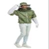 Massive Bee Store -- Beekeeping Fully Ventilated Jacket in Multi-Color with Round Veil (4XL, Olive Green) view 2