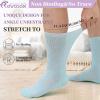 Revosoxs Diabetic Crew Socks for Men and Women,Non-Binding Wide Diabetic Socks with Seamless Toe 7-9 9-11Dark-Medium view 2
