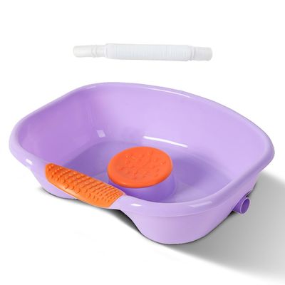 Hair Washing Basin Portable Shampoo Bowl and Basin at Home for The Elderly Hair Washing Tray for Seniors and Disabled Patients in Bed(Purple)
