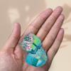 Amazing Gemstone Aqua Aura Quartz Raw Crystals and Healing Stones, Natural Rocks for Meditation - DIY Raw Stones and Crystals, 2 Pieces view 4