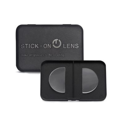 OKH Stick-on Bifocal Lenses, Convert Sunglasses, Goggles, or Glasses into Magnified Readers, Reusable, No Water Needed,+2.5