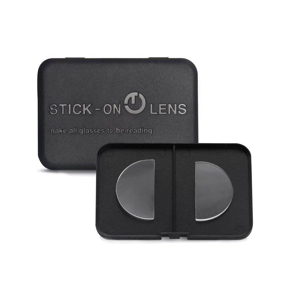 OKH Stick-on Bifocal Lenses, Convert Sunglasses, Goggles, or Glasses into Magnified Readers, Reusable, No Water Needed,+2.5