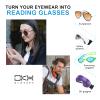 OKH Stick-on Bifocal Lenses, Convert Sunglasses, Goggles, or Glasses into Magnified Readers, Reusable, No Water Needed,2 Pack,+2.75 view 2
