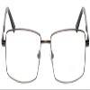 Calabria Juby J5914 Rectangular Reading Glasses +2.50 Matte Gunmetal Silver Men view 2