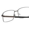Calabria Juby J5914 Rectangular Reading Glasses +2.50 Matte Gunmetal Silver Men view 4