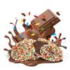 Christmas Dark Chocolate Nonpareils Candy by Its Delish, 12 Oz Bag | Christmas Themed Chocolate Candy with Red Green and White Non Pareils Holiday Chocolates Candies | Vegan, Kosher view 4