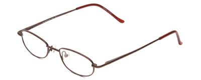 Calabria Metal Flex KIDS 1001 Oval Blue Light Blocking Reading Glasses +0.50 Shiny Dark Brown Girls 43mm