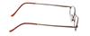 Calabria Metal Flex KIDS 1001 Oval Blue Light Blocking Reading Glasses +0.50 Shiny Dark Brown Girls 43mm view 2