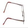 Calabria Metal Flex KIDS 1001 Oval Blue Light Blocking Reading Glasses +2.50 Shiny Dark Brown Girls 43mm view 2