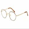 Calabria Metal Flex KIDS EE Oval Blue Light Blocking Reading Glasses +3.00 Gold Amber Brown Girls 39mm view 1