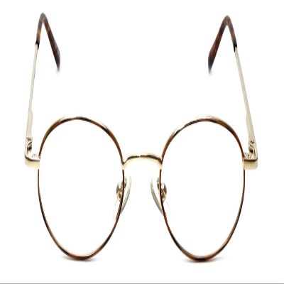 Calabria Metal Flex KIDS M Oval Blue Light Blocking Reading Glasses +1.25 Gold/Demi Tortoise Havana Amber Girls 50mm