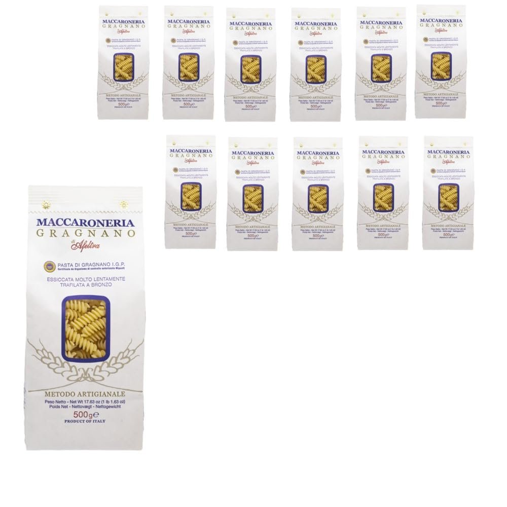 Afeltra Pasta Di Gragnano IPG Tortiglione, 17.6 OZ, 12 Pack