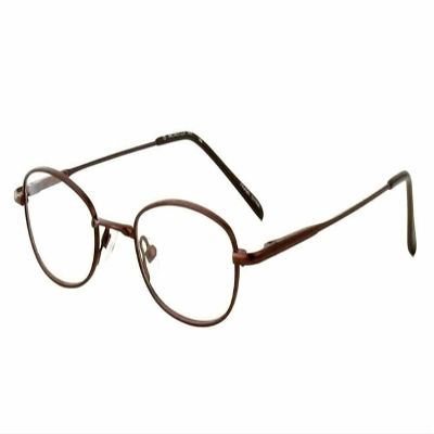 Calabria Metal Flex KIDS NN Oval Blue Light Blocking Reading Glasses +0.25 Shiny Brown Girls