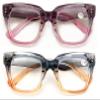 2 Pairs Bold Oversized Women Clear Lens Reading Glasses Large Reader 108 (Purple Blue, 2.50, x) view 1