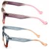 2 Pairs Bold Oversized Women Clear Lens Reading Glasses Large Reader 108 (Purple Blue, 2.50, x) view 3