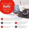 Yogourmet Kefir Starter (6 Sachets = 6 Quarts of Kefir) - Make Kefir at Home - Starter Culture - All Natural, Gluten Free, Kosher, Halal - 3 g Sachets view 4