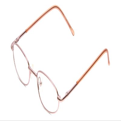Calabria Metal Flex KIDS TT Oval Blue Light Blocking Reading Glasses +2.50 Light Metallic Pink Girls 44mm