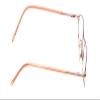 Calabria Metal Flex KIDS TT Oval Blue Light Blocking Reading Glasses +2.50 Light Metallic Pink Girls 44mm view 2