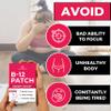 B12 Patches (Pack of 72) - 100% Natural Vitamin Patch for Women, Energy, Focus & Body Support, Self-Adhesive Transparent Stickers - Enhanced Formula view 2