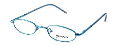 Calabria Metal Flex KIDS TT Oval Reading Glasses +7.00 Blue Girls 44mm