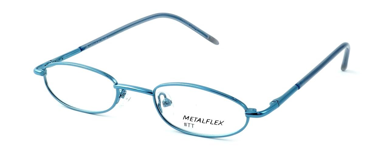 Calabria Metal Flex KIDS TT Oval Reading Glasses +7.00 Blue Girls 44mm