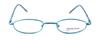 Calabria Metal Flex KIDS TT Oval Reading Glasses +7.00 Blue Girls 44mm view 2