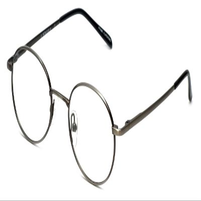 Calabria Metal Flex KIDS M Oval Blue Light Blocking Reading Glasses +2.75 Pewter Silver Black Girls 48mm