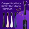 BURST Replacement Heads for Curve Sonic Electric Toothbrush (3 Pack/Black) view 3