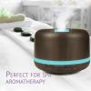 CAFFIA Essential Oil Diffuser, 500ml Aromatherapy Diffuser, Cool Mist Humidifier 7 Color Changing Light Silent Operation 8 Hours for Home, Office, Bedroom, Yoga, Kid's Room view 3