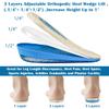 3 Layers Adjustable Orthopedic Heel Wedge Lift for Leg Length Discrepancies, Height Increase Insoles for Achilles Tendonitis, Heel Pain, Heel Cushion Cups for Heel Spur, Men and Women (Large, Beige) view 3