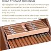 McbeAn Cigar Humidor, Desktop Humidor Case with Hygrometer and Humidifier, Holds 100 Cigar, Multi-Zone Storage to Protect Cigars, Hollow Compartment Design, Gift for Cigar Lovers view 4