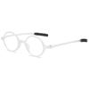 ABETOS Small Round Reading Glasses Retro Mini TR90 Flexible Lightweight Vintage Computer Readers for Men Women, Matte White 1.0 view 1