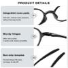 ABETOS Small Round Reading Glasses Retro Mini TR90 Flexible Lightweight Vintage Computer Readers for Men Women, Matte White 1.0 view 4