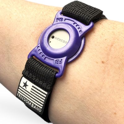 4-18" Inch Adjustable Arm & Leg Band for Dexcom G7 : Transmitter Protection Sensor Cover Arm & Leg Band -No More Adhesive Patches (4-18" Active Band) (Purple)