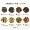 CHAYEAH, Premium Tea Collection (16 Pyramid Tea Sachets, 8 Assorted Flavors), Green, Black, Oolong, Puerh & Herbal Tea Sampler Variety Pack, Caffeinated and Non-Caffeinated, Whole Leaf Tea Bag view 4