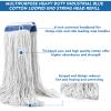 24 oz Loop-End Cotton String Mop Head, Heavy Duty String Mop Refills, 6 Inch Headband, Mop Head Replacement for Home, Industrial and Commercial Use (white-3pc) view 3