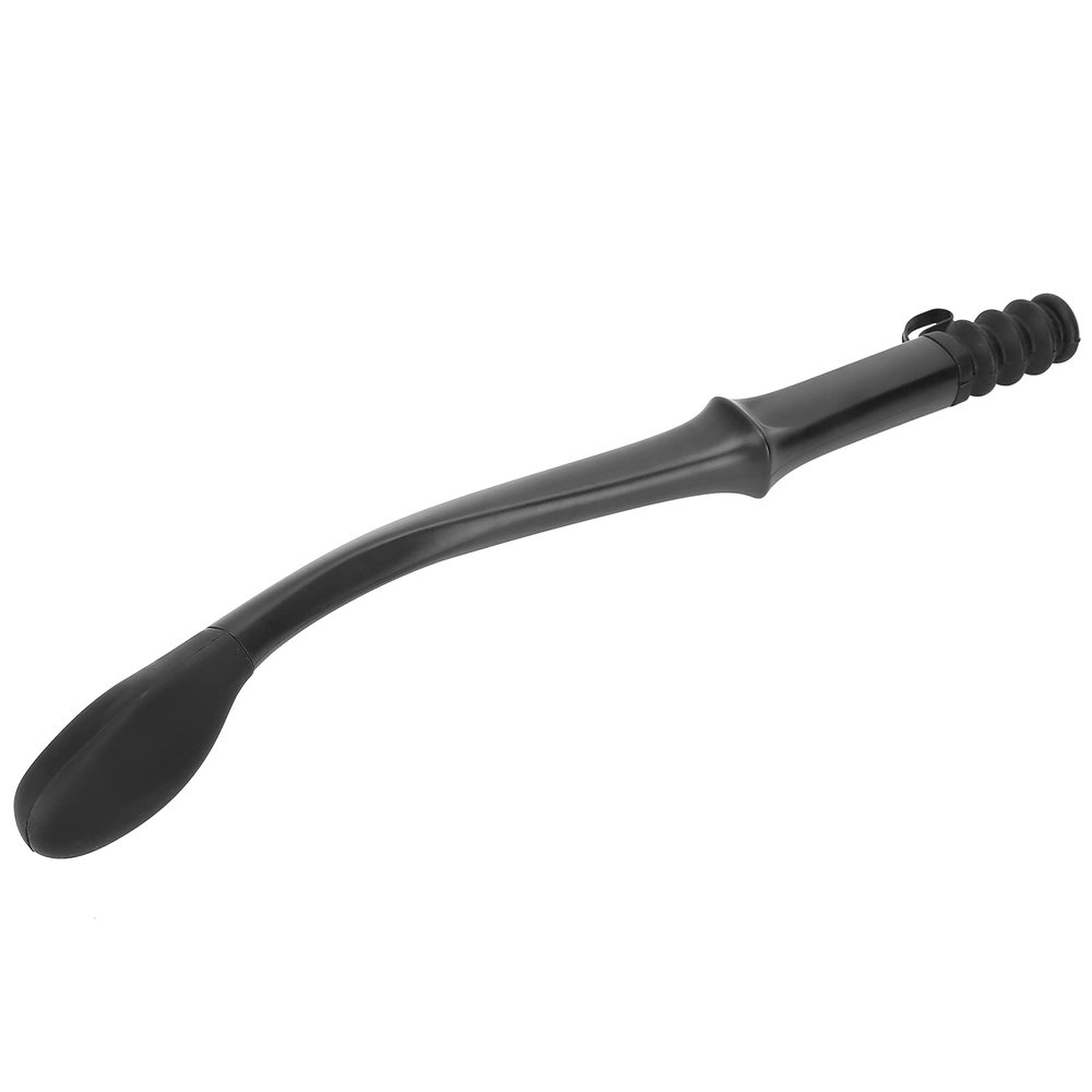 15.7'' Long Comfort Bottom Wiper, Self-Wipe Aid Holder - Toilet Paper Tissue Grip Long Handle, Curved Portable Wiping Tool - for Elderly, Disability (Black)