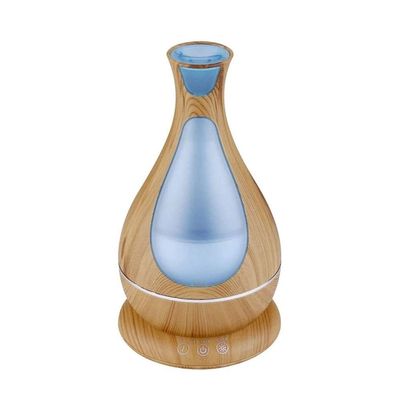 CAFFIA Aromatherapy Diffuser 400ml Wood Grain Aroma Diffuser with Timer Cool Mist Humidifier for Large Room, Home, Baby Bedroom, Waterless Auto Shut-Off, 7 Colors Lights (Color : Yellow)