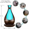CAFFIA Aromatherapy Diffuser 400ml Wood Grain Aroma Diffuser with Timer Cool Mist Humidifier for Large Room, Home, Baby Bedroom, Waterless Auto Shut-Off, 7 Colors Lights (Color : Yellow) view 2
