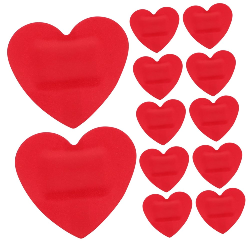 12pcs Heart Shaped Patches Stretchy Comfortable for Boys and Girls Adults Elderly Portable Care