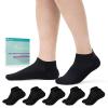 Revosoxs Diabetic Socks for Men Women,5 Pairs No Binding Low Cut Wide Seamless Socks for Women Men Size 7-9 9-11(Black-Large) view 1